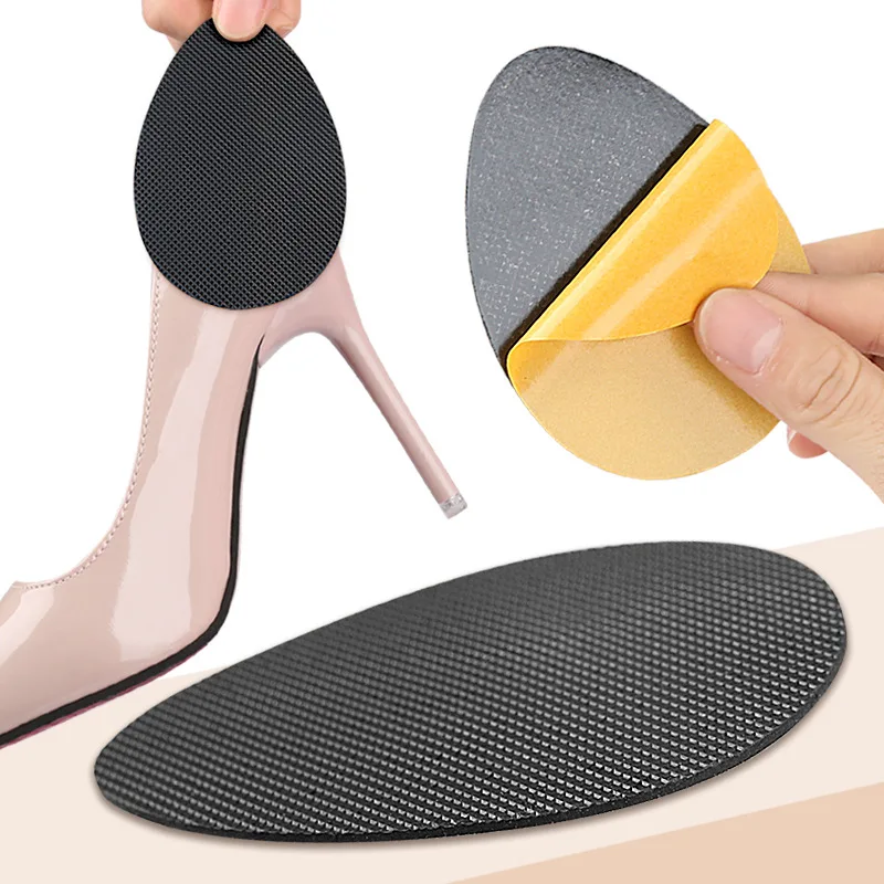 2Pcs=1Pair Wear-Resistant Non-Slip Shoe Mat Self-Adhesive Forefoot High Heel Sticker High Heel Sole Protector Rubber Pad Cushion