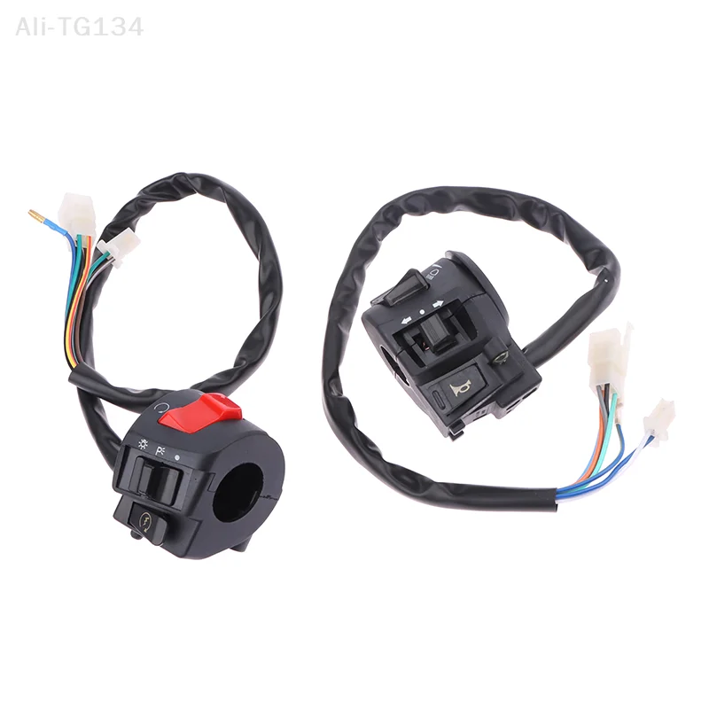 العالمي للدراجات النارية مقود مفاتيح مع خنق القرن بدوره إشارة المصباح الكهربائية بدء المقود تحكم التبديل