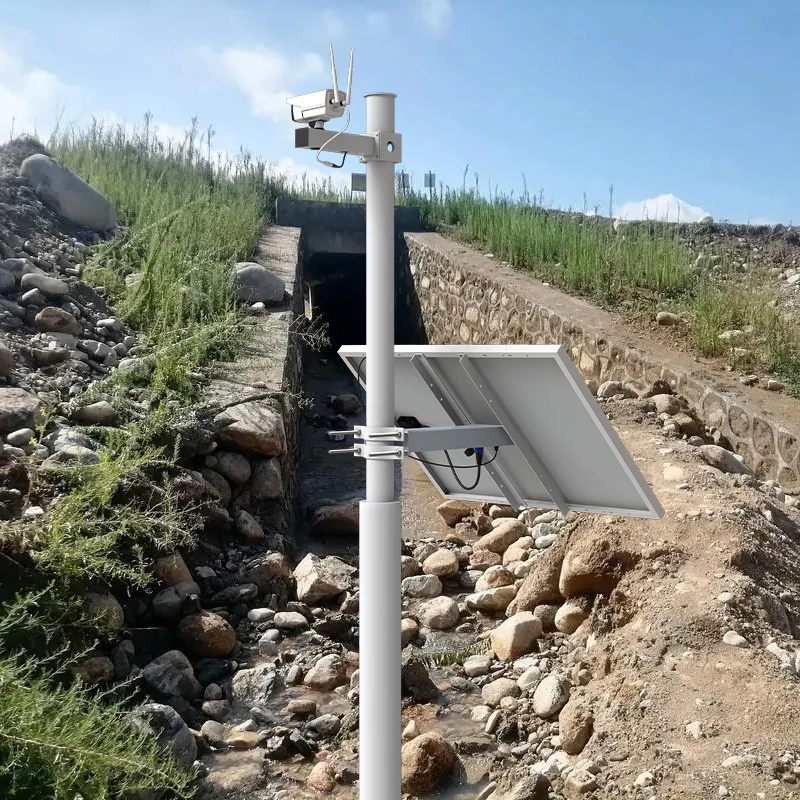 Outdoor Road Video Surveillance Solar Kit, IP66 100W Panel, Long Lasting CCTV Power