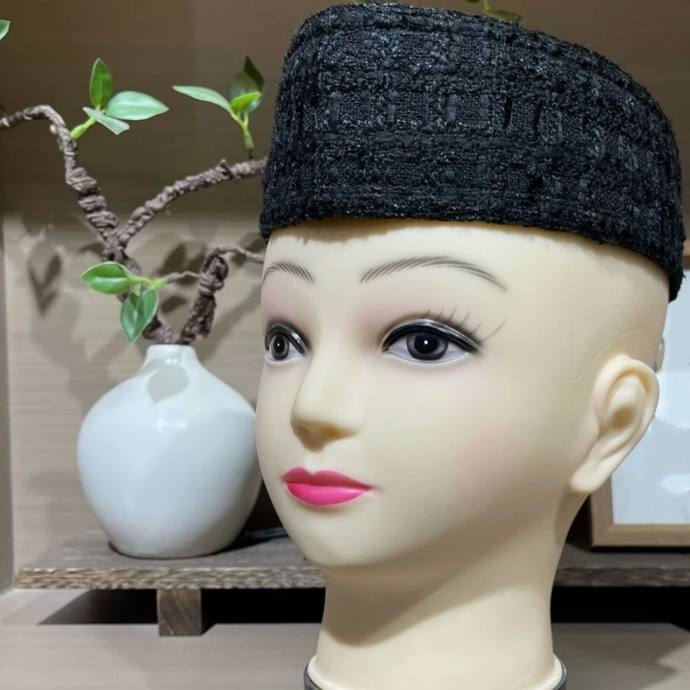 Bonés muçulmanos para roupas masculinas produtos fiscais turquia frete grátis oração chapéu de barco malaio kippa islâmico kufi topi preto 03451