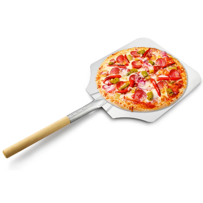 

Pizza spatula baking tool bakery bakeware 9 inch to 16 inch pan bakery Aluminum pizza pan Wood handle Pizza Stones Pizza Peels