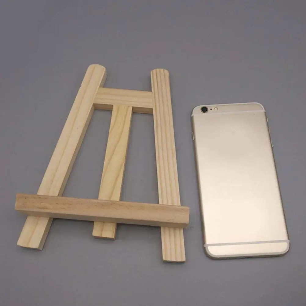 4Pcs Premium Solid Wood Table Easel for Artists Students Small Studio Use Painting Display Matted Artwork Framed Photos Wooden