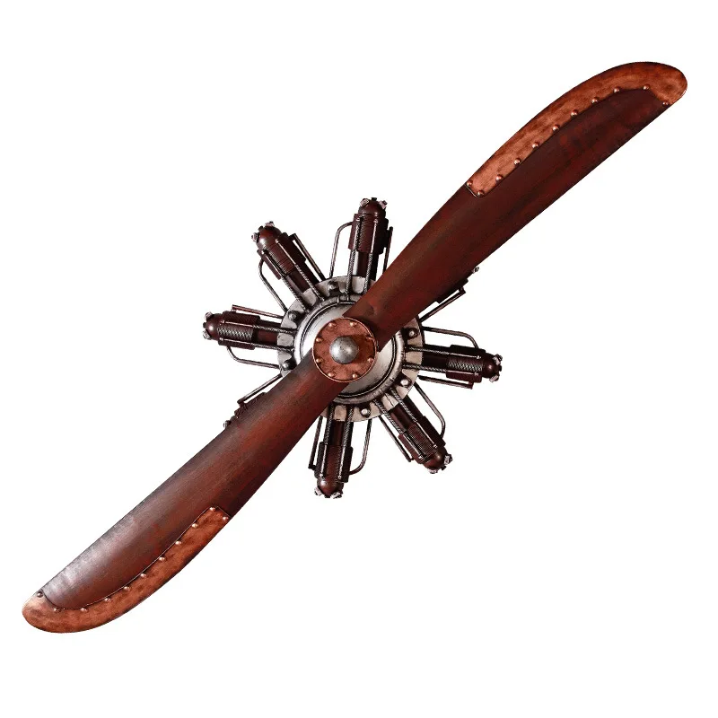 

Vintage industrial style wrought iron aircraft propeller wall hanging restaurant bar barbecue shop wall decoration wall pendant