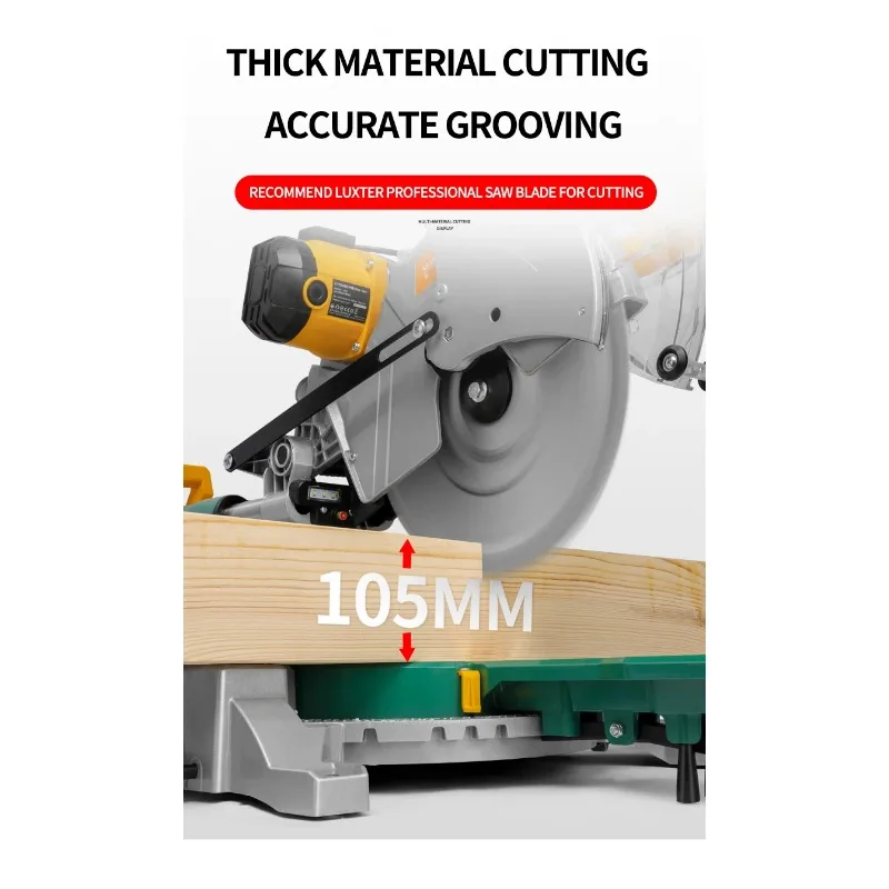 305mm Sliding Miter Saw - Double Bevel + Laser, with Miter Saw Stand for Woodworking Bench Top