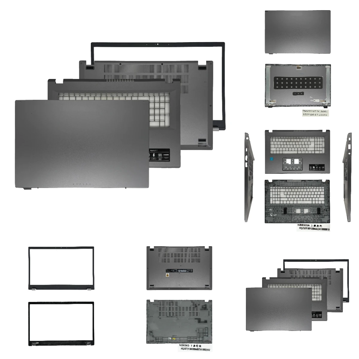 Front cover; bezel; palmrest; bottom cover; casing suitable for laptop Aspire 5 17 A517-58M-3HF N23H6 series  ABCD cover