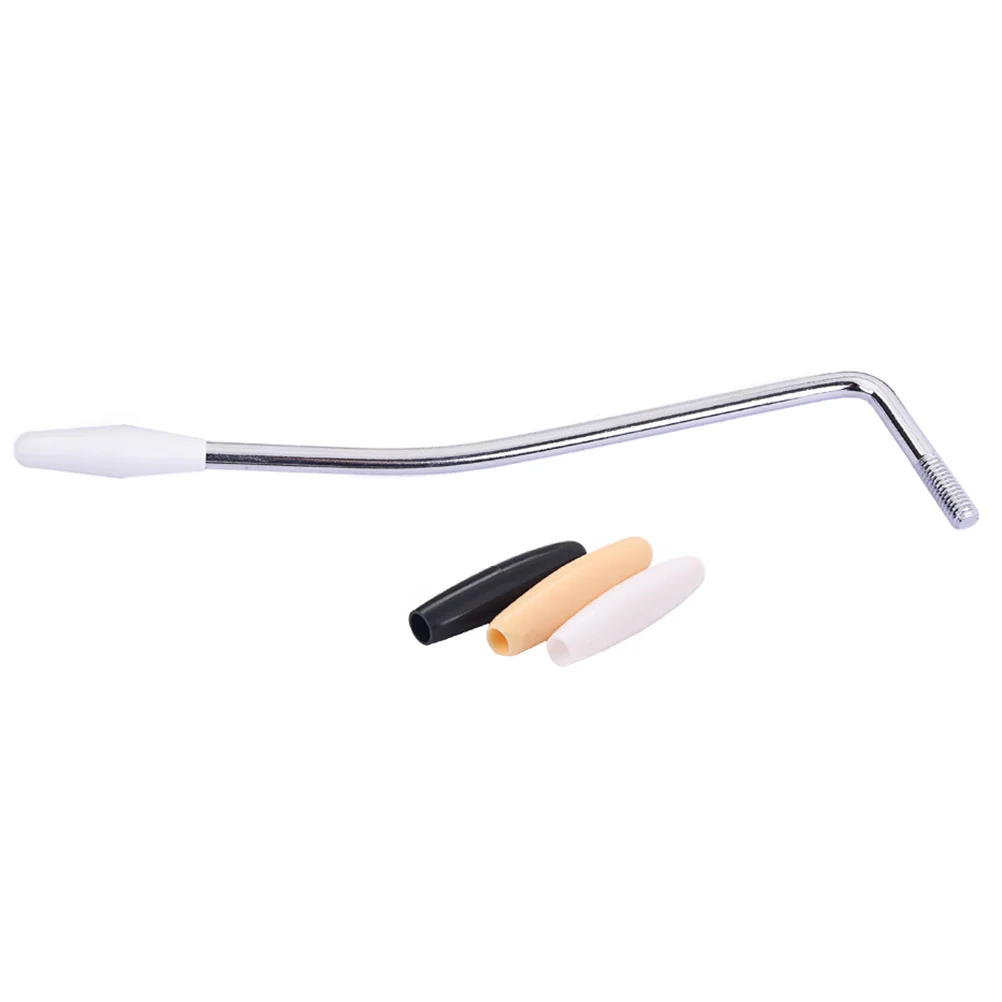 แขนเทรโมโลกีตาร์แบบเกลียว 6 มม. แขนวามมี่บาร์สีเงิน ทนทาน ระบบสะพานเทรโมโลเดี่ยว อะไหล่เปลี่ยนสำหรับกีตาร์ไฟฟ้า