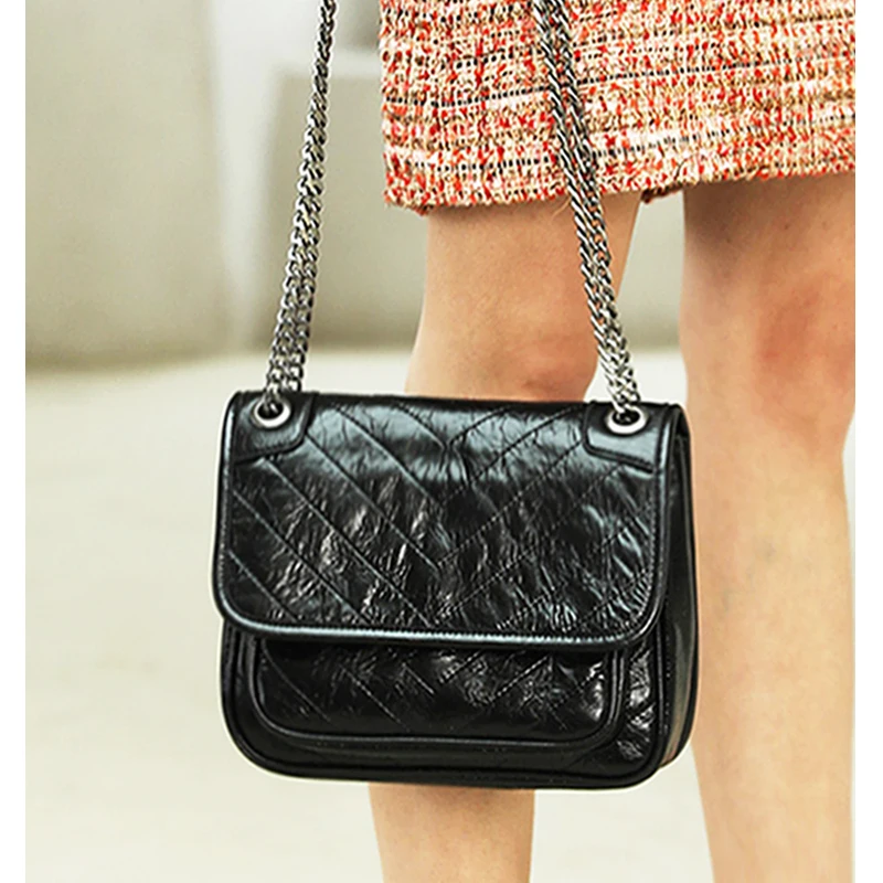

luxury designer bags 2025 Genuine Leather Women's high-end luxury niki chain hobo bag New one shoulder crossbody underarm bag