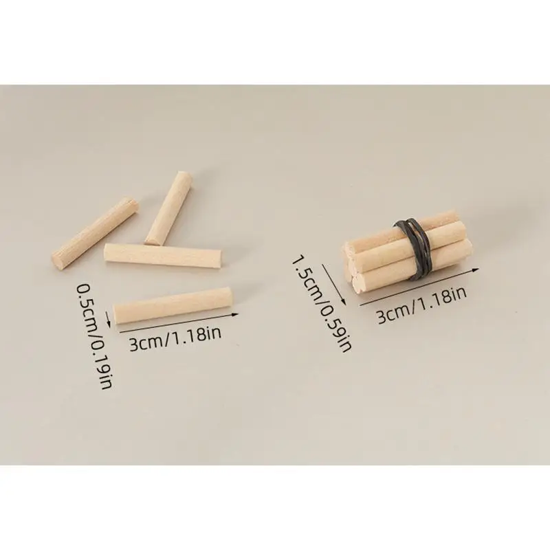 5 bundels poppenhuis miniatuur brandhout model 1/12 mini simulatie camping scène decoratie poppenhuis accessoires speelgoed