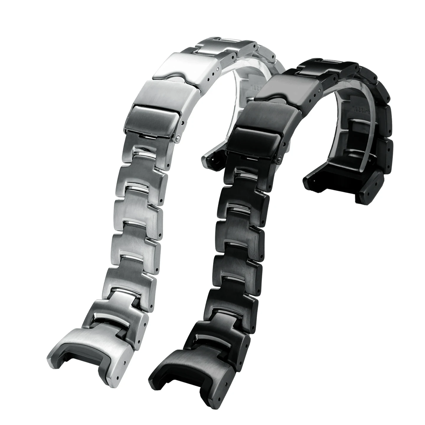 تعديل سبائك التيتانيوم حزام الساعات ل كاسيو PRG-240 PRG-130Y/T PRW-1500 عالية الجودة حزام معدني الشق سيليكون سوار الرجال #6