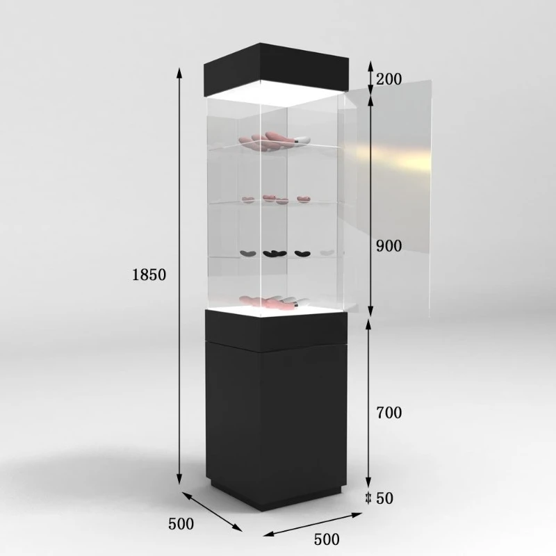 Independent glass display cabinet Antique cabinet Glass display cabinet with lock