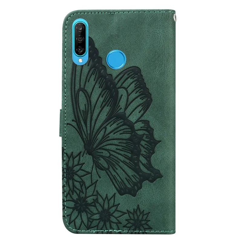 Butterfly Leather Phone Case For Huawei P30 P20 Y5 Y6 P Smart Psmart 2019 Y5P Y6P Honor 10X 10 Lite 8A Wallet Bags Flip Cover