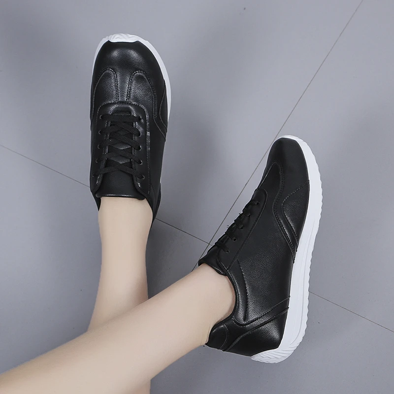 leather Sneakers Sports vulcanized shoes Comfortable Spring Sneakers Casual Shoes  Fashion School Tennis