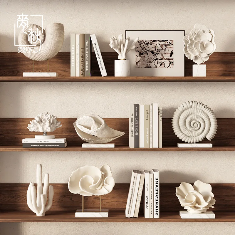 Wabi-**** retro conch ornament atmosphere texture handicraft niche personality home art living room ornament