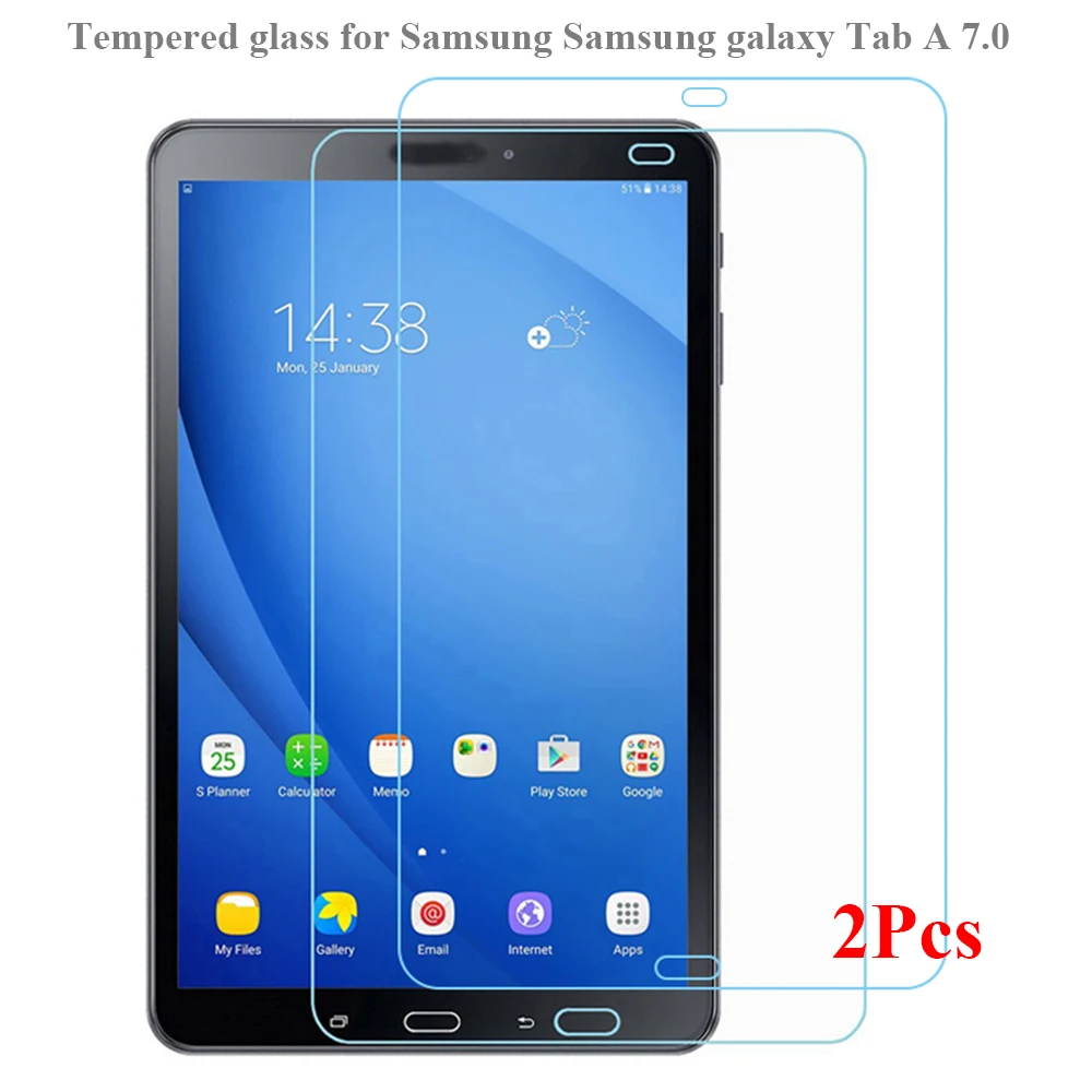 

2Pcs/Pack Screen Protector for Samsung galaxy Tab A6 7.0 2016 Model SM-T285 HD 9H 0.3MM Tempered Glass for 7'' Samsung SM-T280