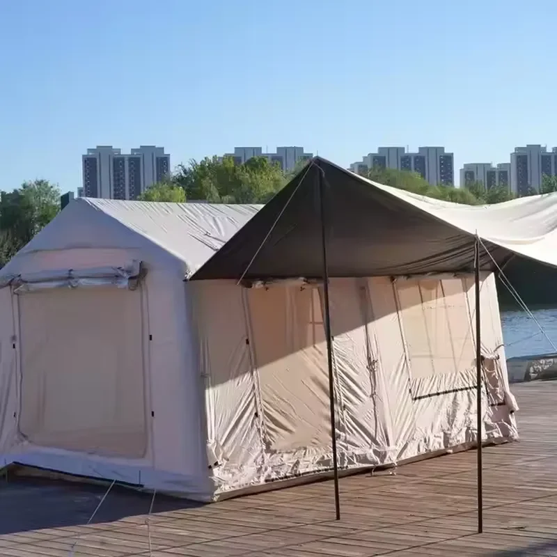 Portable Outdoor Large Inflatable House Tent Waterproof Oxford Fabric Cabin Sunshade for Camping and Outdoor Activities