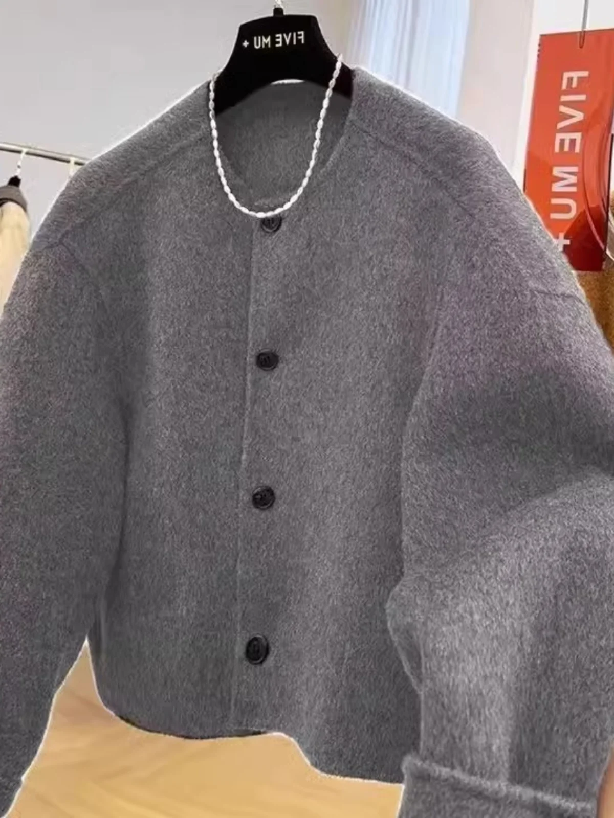   Carbón ey Camere Jaet ort Thiened Ropa de abrigo para mujer Top cálido para Otoño Invierno Faion Versátil Ajuste suelto