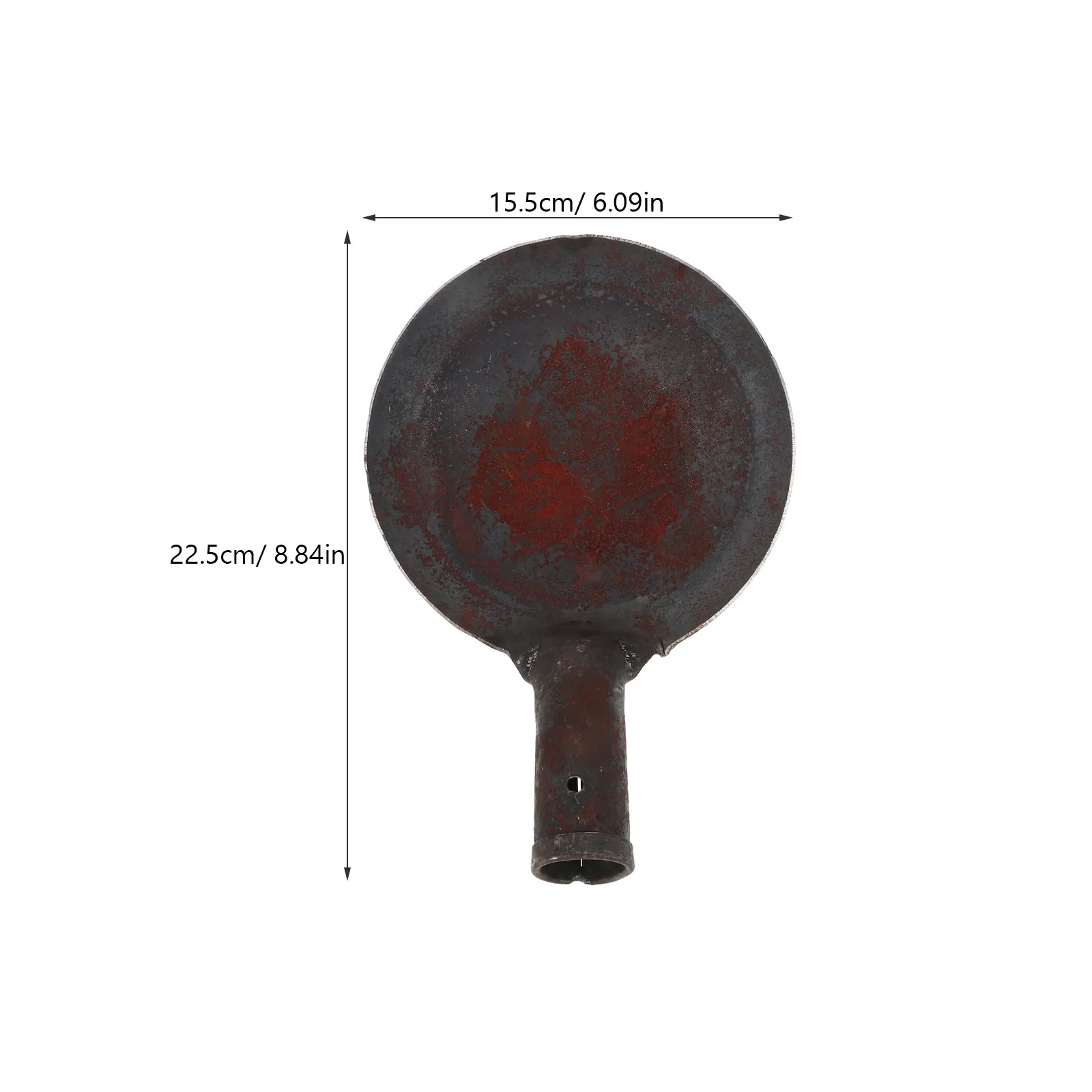 Large Round Iron Ladle Dredging Scoop for Drain Cleaning Mud Removal Gardening Farm Chicken Coop Manure Scooper Soil Sifter