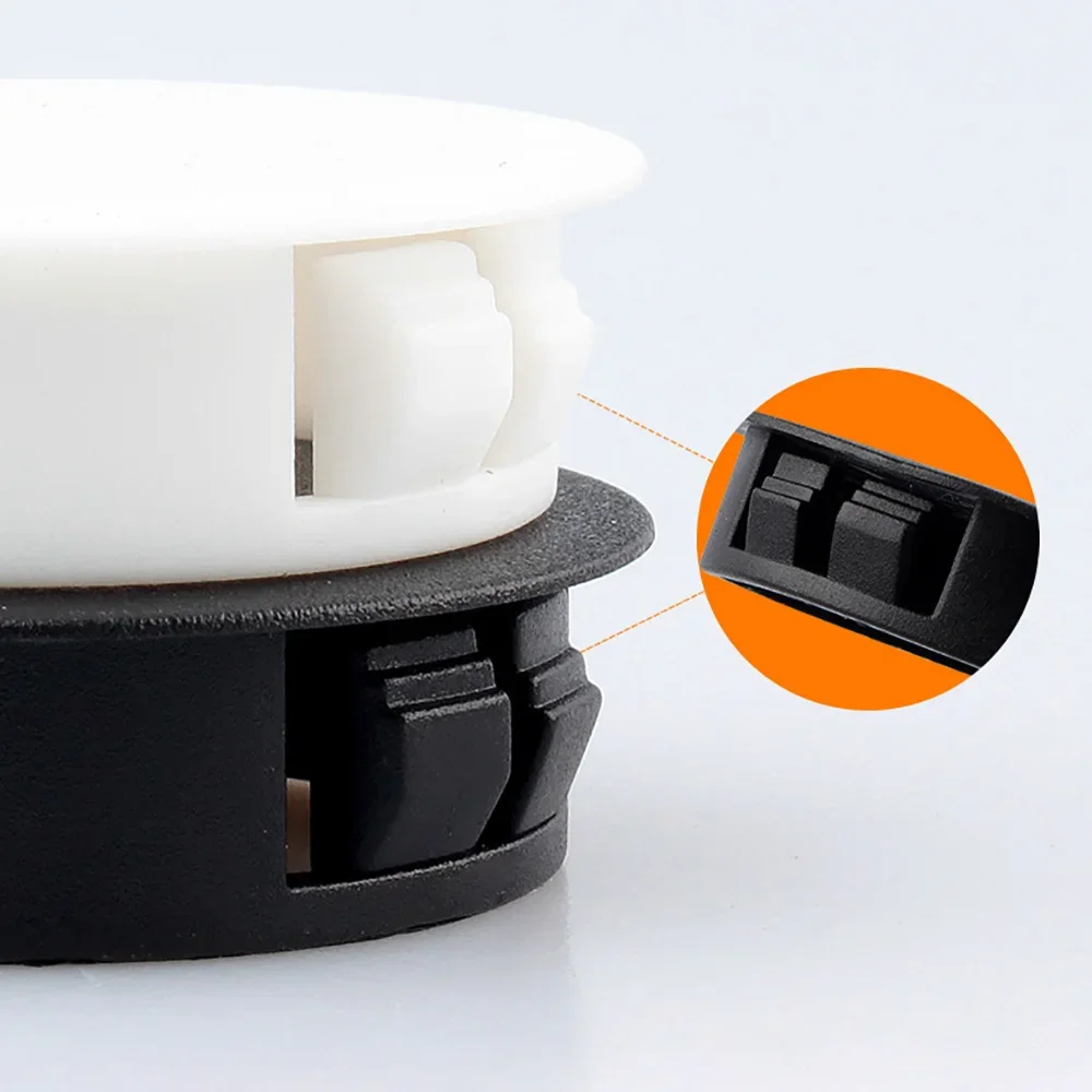 10Pcs Snap-on Hole Plug 5mm~80mm Round Plastic Blanking End Caps Tube Pipe Inserts