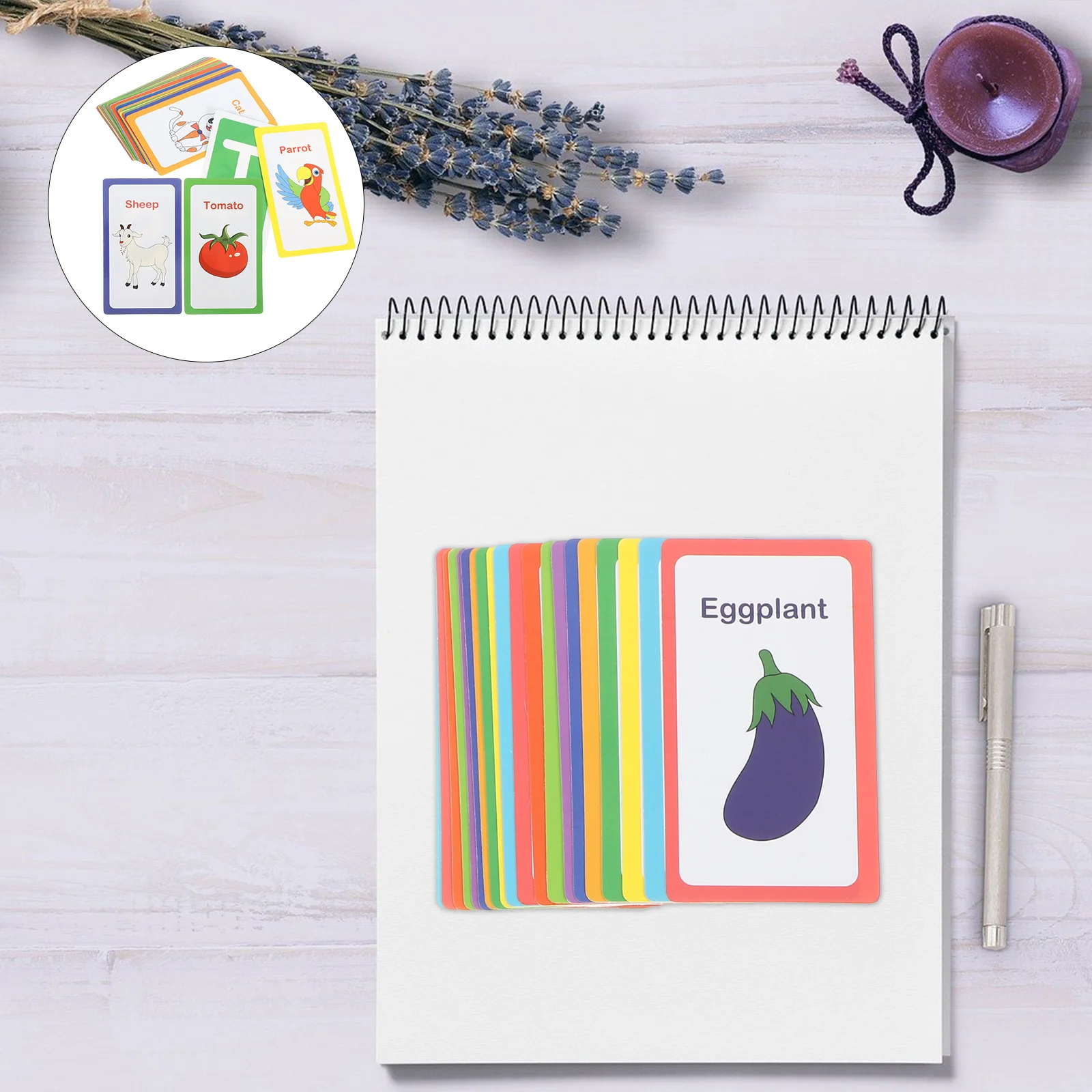 مجموعة واحدة من بطاقات فلاش تعلم الأطفال الصغار، زوايا مدورة آمنة، بطاقات فلاش تفاعلية للتفاعل بين الوالدين والطفل لمرحلة ما قبل المدرسة #5