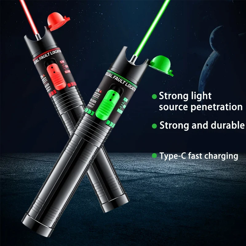 FTTH 30mW Visual Fault Locator Optical Fiber Cable Testrer Pen Style VFL 2.5mm Interface (SC/FC/ST) VFL Fiber Optic Tester Tool