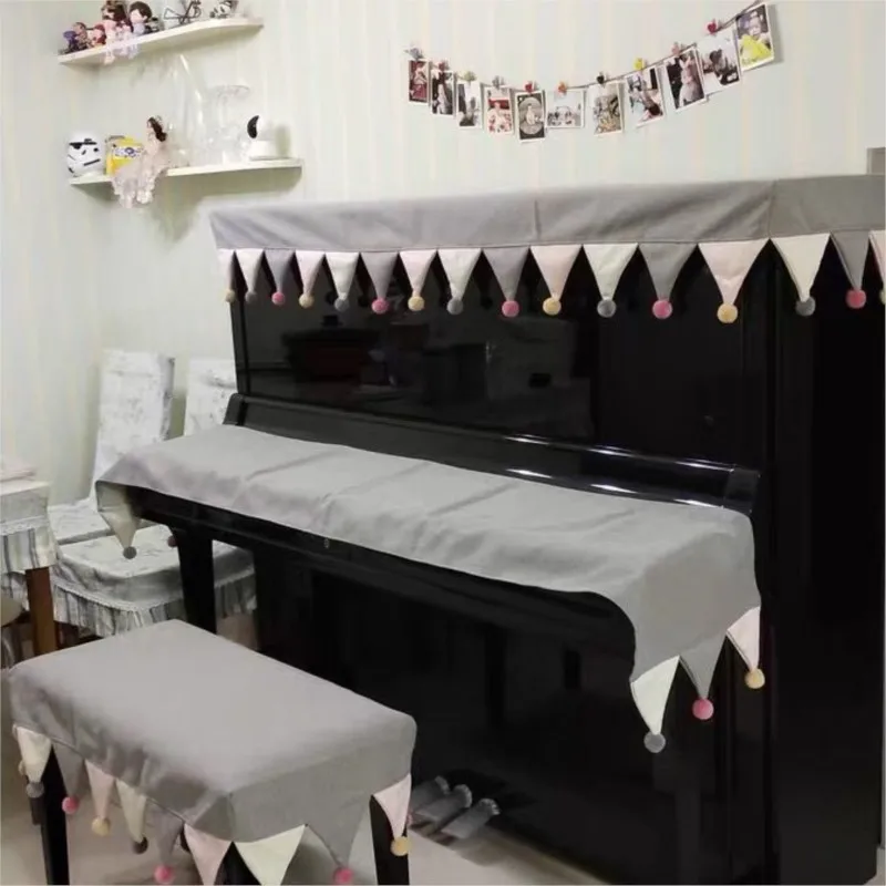 3Colors Piano Cover Nordic Piano Cover Dustproof Half Cover Electric Piano Cloth Cover Modern Simple Children\'s Piano CoverLH258