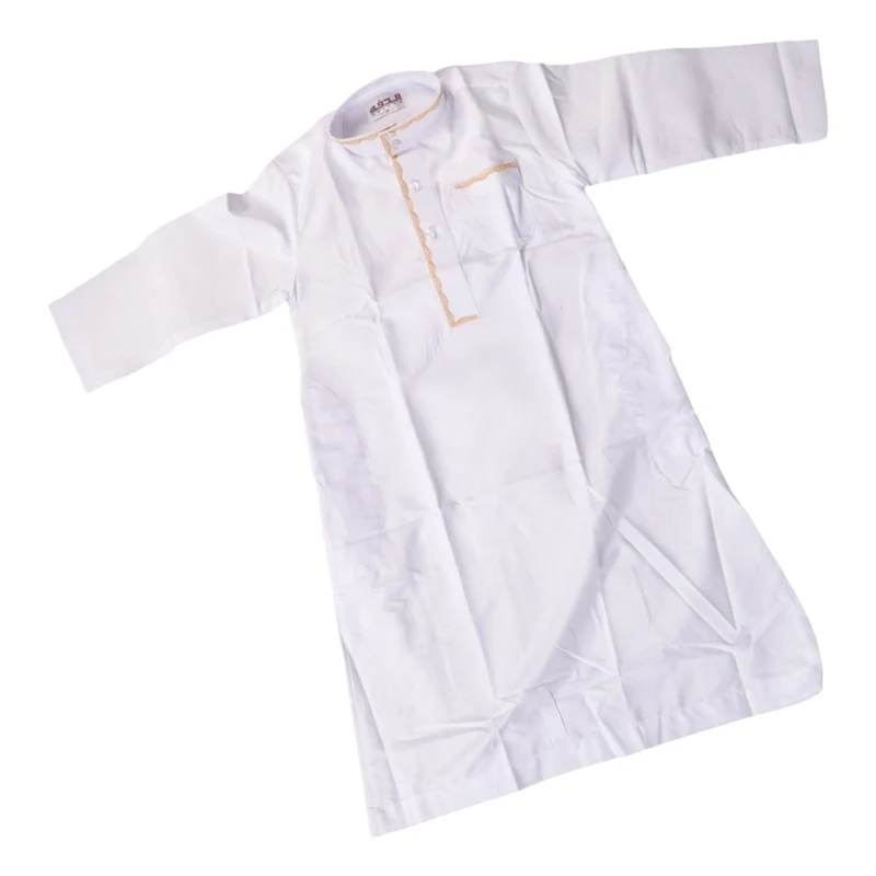 

39BD Boy Middle East Thobe Saudis Arabia Ethnic Kaftan Loose Maxi Dishdasha Kandoura