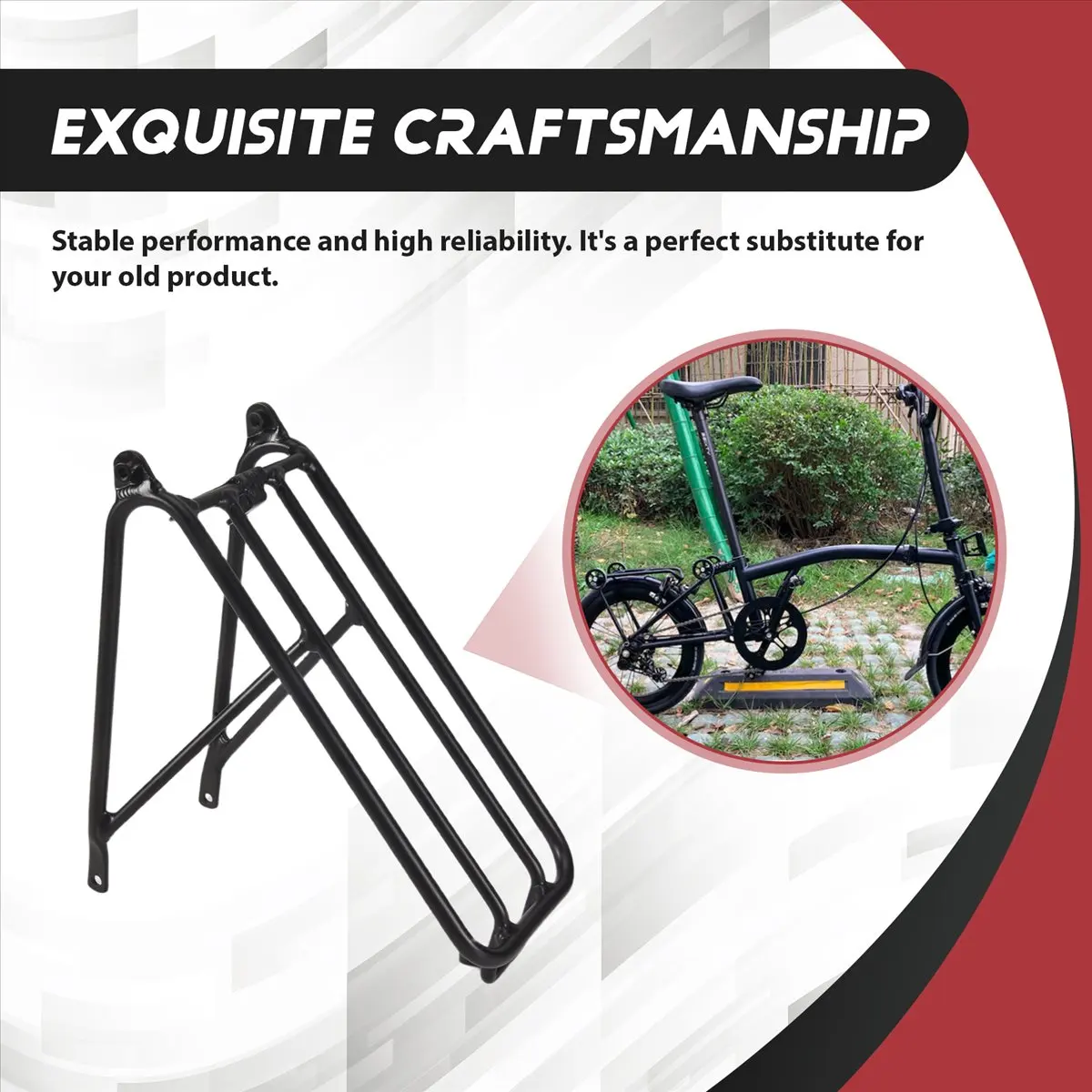 

[AD12] Стандартный задний багажник для складного велосипеда Brompton 3Sixty, аксессуары для велосипедной полки, черный