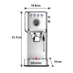 Espresso Coffee Maker Italian Coffee Machine 15 Bar Machine Cappuccino Automatic Expresso Maker With Milk