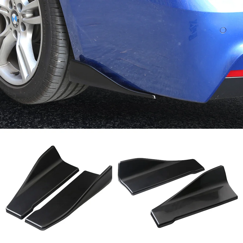 2pcs Rear Bumper Lip Apron Splitter Diffuser Valence Bottom Chin Spoilers