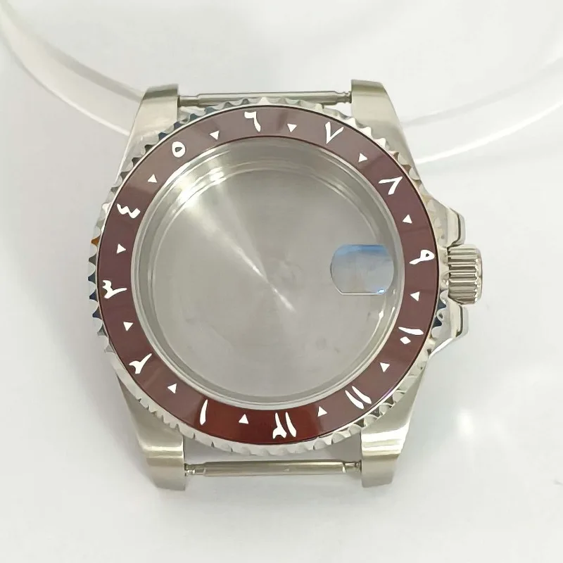 إطار من السيراميك، حافظة ساعة مع حافظة خلفية صلبة وخيارات خلفية لعلبة العرض مكبر الياقوت مناسبة لحركة NH35/36/7S #2
