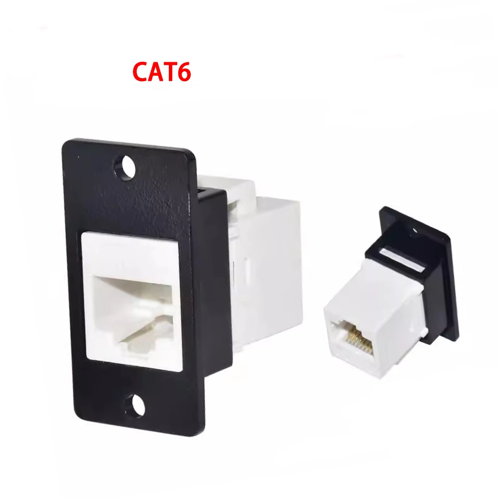 RJ45 محول محمية باثرونج ، كابل شبكة ، لرسو السفن ، موصل أنثى ، جيجابت ، Cat6 ، Cat6a ، 90 درجة