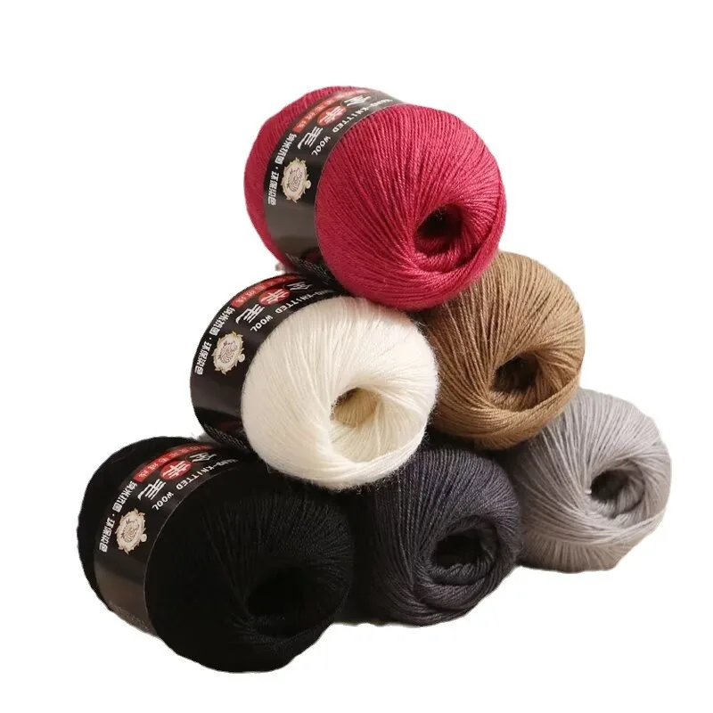 50g/roll 100% Wool Yarn Pure Merino Thread DIY Doll Woven Material For Hand Knitting Soft Scarf Sweater