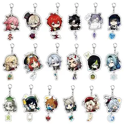 Game Genshin Furina Neuvillette Lyney Wanderer Pendant Keychain Cute Cartoon Anime Acrylic Keyring Backpack Jewelry Badge Gift