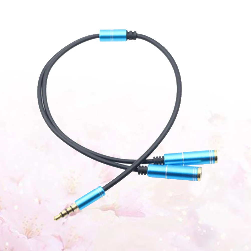 

3.5Mm Headset Splitter Cable For Stereo Audio Mic Adapter Gold Plated Connector Portable Travel Splitter Cable 3.5Mm For