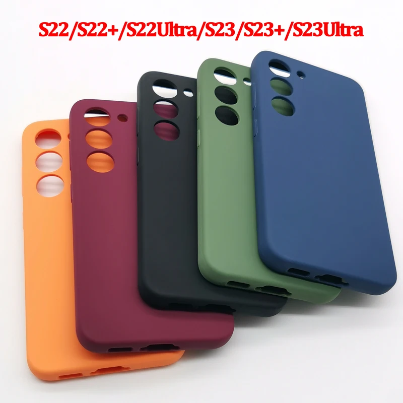 

For Samsung Galaxy S22 S23 S24 Plus Ultra S23Ultra S23+ S24+ Liquid Silicone Case Silky Soft-Touch Finish Back Protective Cover