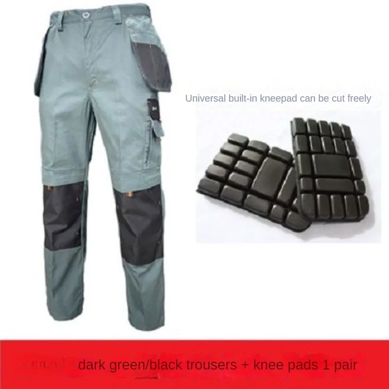 

Cargo Pants Men's Wear-resistant Tactical Trousers Outdoor Multi Pocket Overalls Labor Protection Work Pants Wiith Kneepads