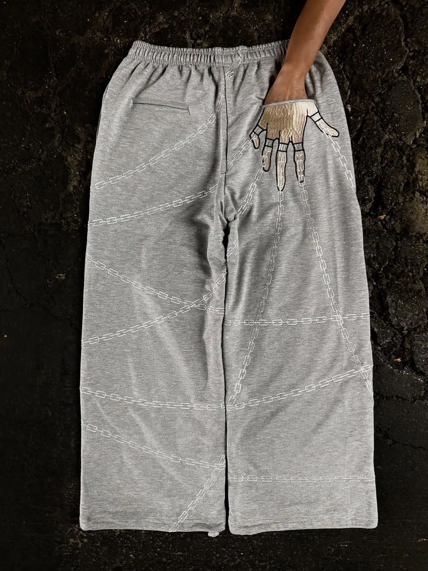 

Y2k Chain Embroidered Sweatpants Men Casual Baggy Pants Gym Trousers Elastic Waist Sports Pants Streetwear Joggings Men Clothing