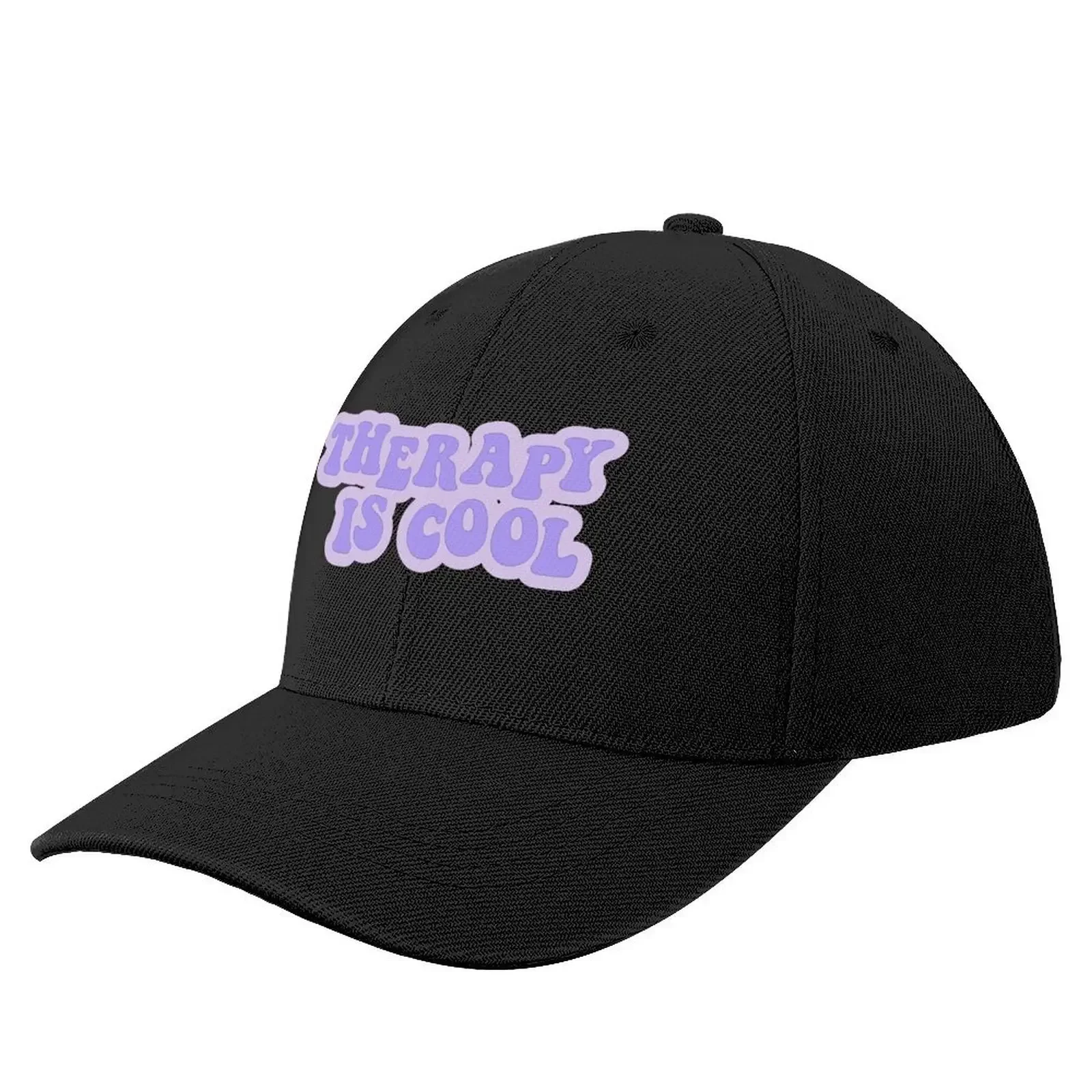 Therapy is Cool Purple Baseball Cap Christmas Hat Golf Vintage Male Women's