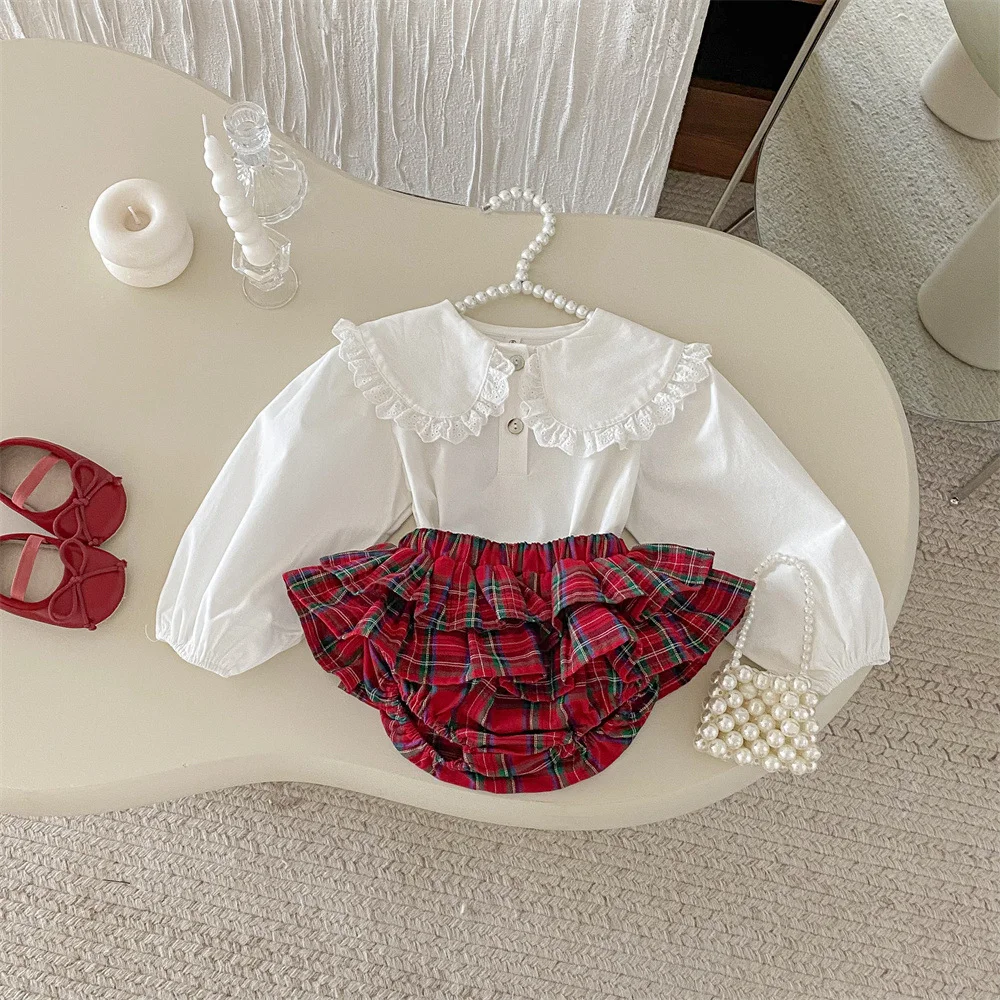 Kinder Mädchen Spitze T-Shirt Kinderkleidung Baby Kleinkind Kinder Langarm Kragen T-Shirts Vielseitige Basisschicht Herbst Frühling Tops 1-8T – Detail 4