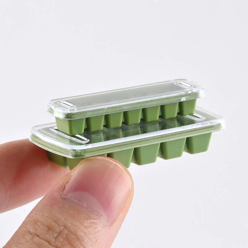 2Pcs 소녀 장난감 새로운 미니어처 인형 집 음식 아이스 스쿠프와 아이스 큐브 보관 상자 인형 액세서리에 대한 모델 장난감