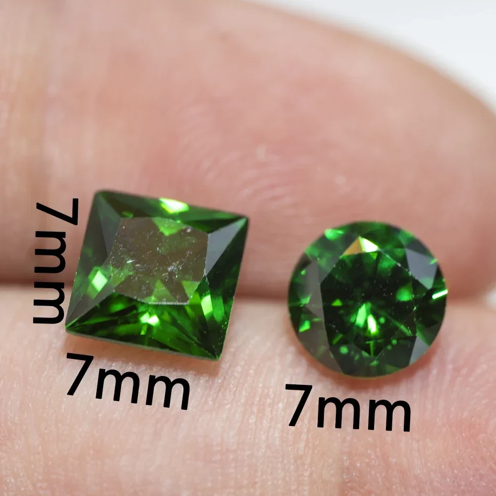 Loose Bulk Synthetic Emerald Corundum Inlaid Laboratory Grown Crystals Green Gemstone Used for Inlaying Bare Stones in Jewelry