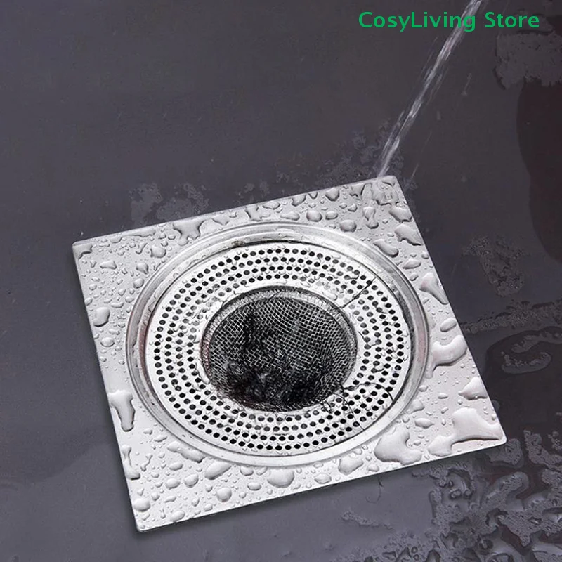 Stainless Steel Hair Catcher Stopper Bathtub Shower Drain Hole Filter Trap Wire Sink Strainer view 2