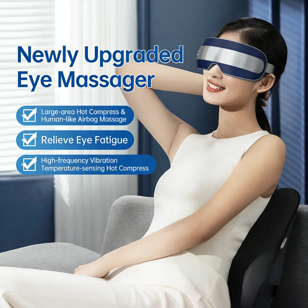 

Steaming Heating Eye Massager Smart Airbag Deep Vibration Eye Massage Deivece Wirelress Bluetooth Music Relieves Eye Dryness