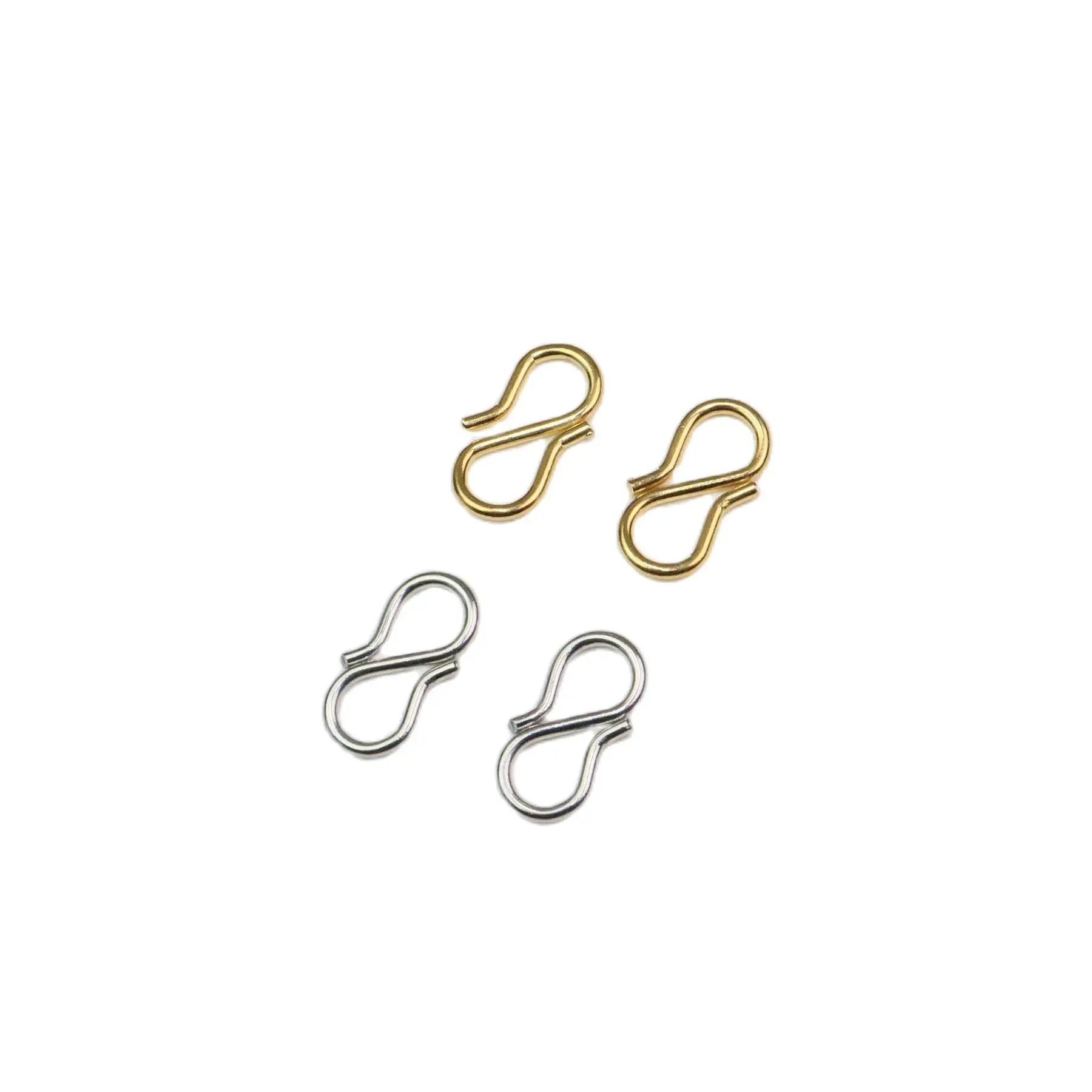50/20pcs Wholesale Stainless Steel S Lock Antiallergic VACUUM Plate DIY Women's Accessory Fashion Jewelry Lead/Nickle Free