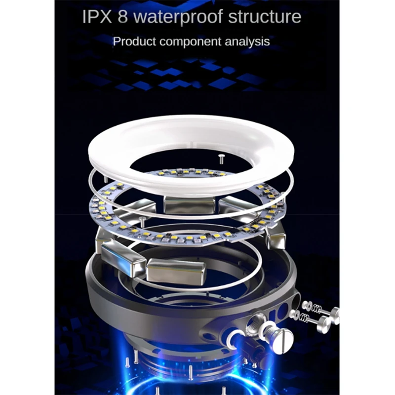 1200lm Ring tauchen Füll licht Fotografie wasserdichtes Rin glicht direkter Sende raum Hintergrund RGB Licht
