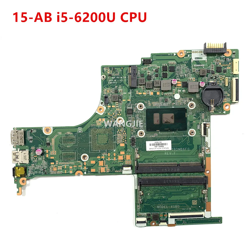 para hp pavilion 15 ab laptop motherboard 830597001 830597601 830597501 dax1bdmb6f0 i5 6200u cpu 100 de trabalho 01