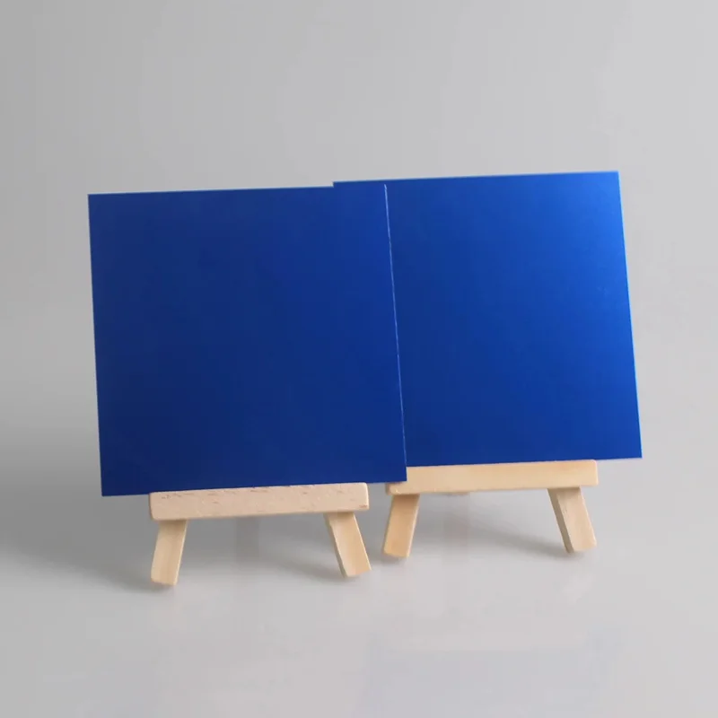 5052 لوحة ألومنيوم مؤكسدة باللون الأزرق مقاس 100 × 100-300 × 300 مم سميكة 0.8-2 مم