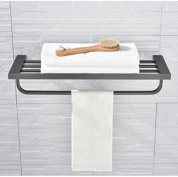 

304 stainless steel, towel rack, thickened, towel rack, gun gray.