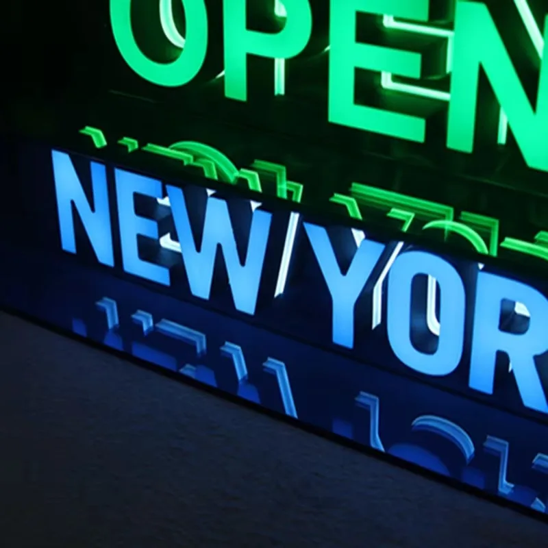 Outdoor Indoor Custom Sign Led Letters 3d Logo Mini LED Illuminated Acrylic Light Box Signs for Business Shopping Mall Coffee