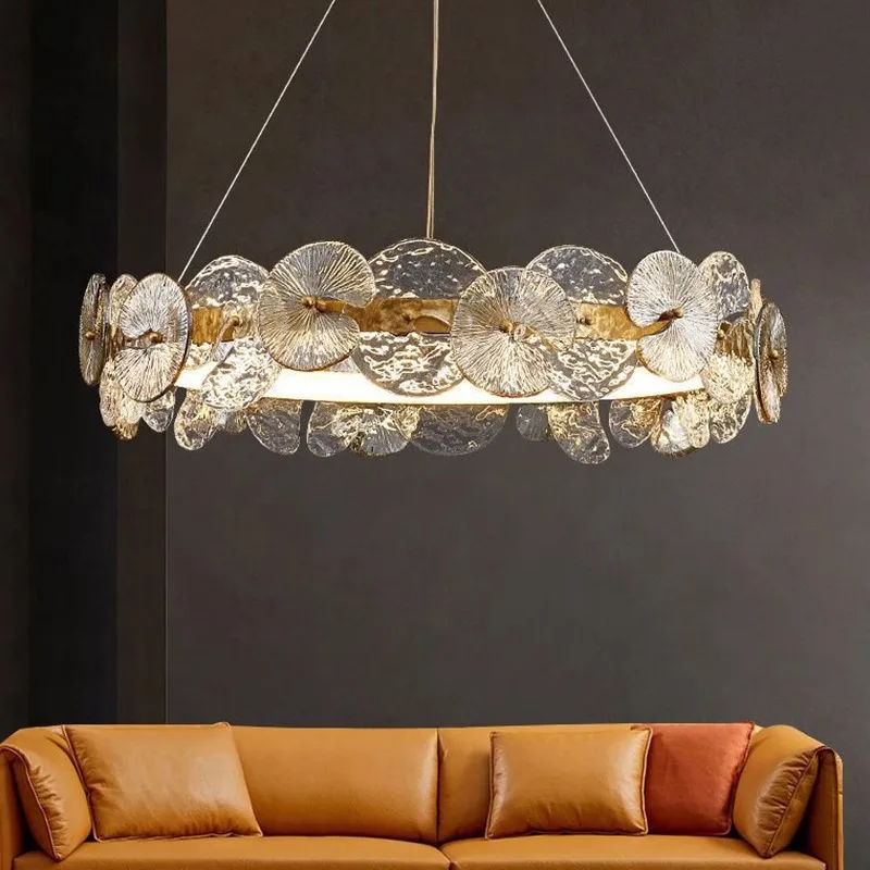 

Nordic luxury art glass round villa hotel living room bedroom restaurant children's guest room chandelier room decor home decor